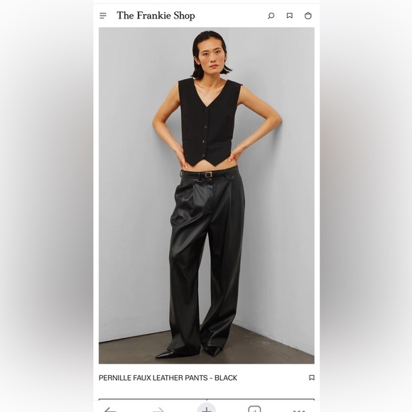 The Frankie Shop Pernille Faux Leather Trousers - Picture 5 of 6